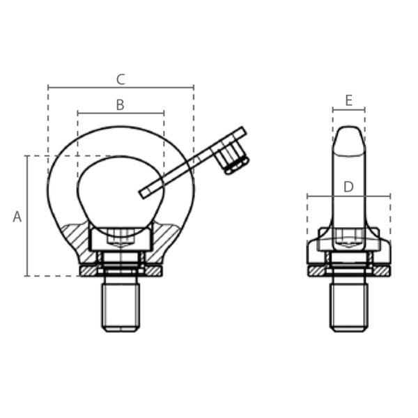 Deltalock Oogbout Grade 80, Draaibaar Tech Data