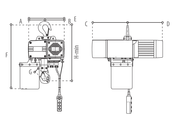 DELTA Electrische kettingtakel DEH type Tech Data